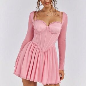 SHEIN Pink Elegant Dress